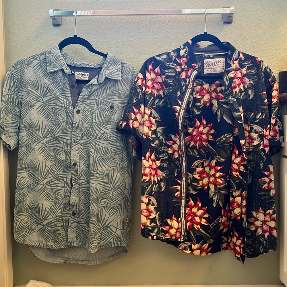 Two (2) Hawaiian Button Shirts